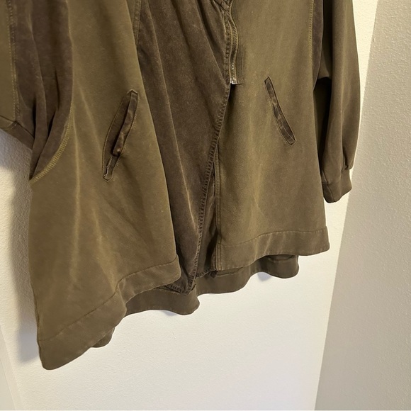 Free People C'mon Hooded Cardigan Jacket Relaxed Boho Deep Green Size S Women’s - Picture 4 of 10